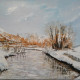 Fabio Orsolini Paesaggio con neve e fiume